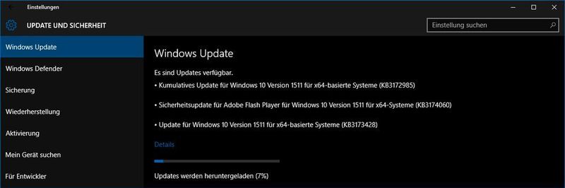 Windows 10 erhält neben kumulativen Update-Paketen auch einen Patch für den Flash-Player.