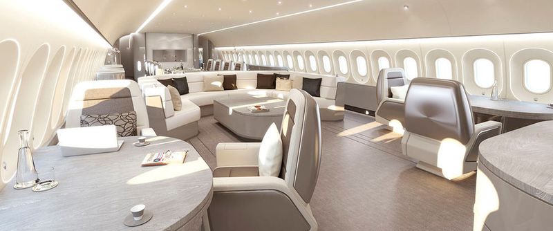 Siemens PLM liefert Software für Jet Aviation Basel; das Unternehmen fertigt etwa Designstudien, wie auf dem Bild für breite Fleugzeuge.