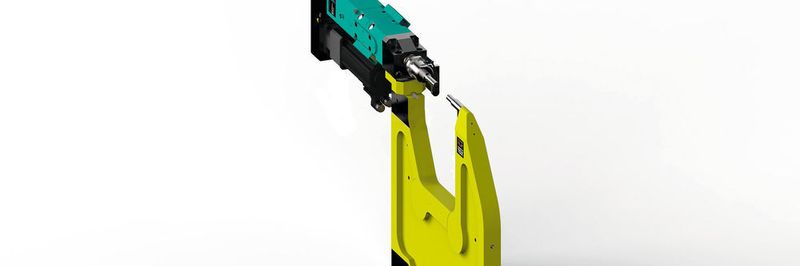Die Roboterzange ist mit dem elektromechanischen Antrieb Tox-Electricdrive versehen.