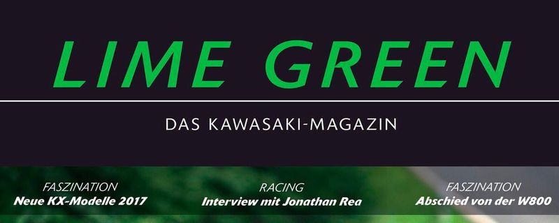 Das neue Kawasaki-Kundenmagazin „Lime Green“ gibt es ab sofort gratis bei den Vertragshändlern.