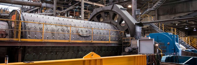 Brecheranlage von Grange Resources Limited in der Savage-River-Mine, Australien. Eisenerz wird hier auf eine Korngröße von max. 200 mm gebrochen.