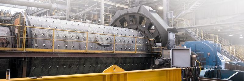 Brecheranlage von Grange Resources Limited in der Savage-River-Mine, Australien. Eisenerz wird hier auf eine Korngröße von max. 200 mm gebrochen.