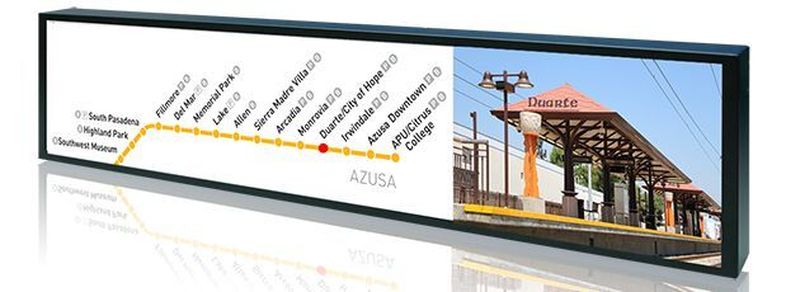 Das LC-Display SSD4355 ist das weltweit erste geschnittene 4k2k-Display von Litemax.Es bietet 1000 cd/m² bei einer Auflösung von 3840 x 540. Die MTBF gibt der Hersteller mit 100.000 Stunden an.
