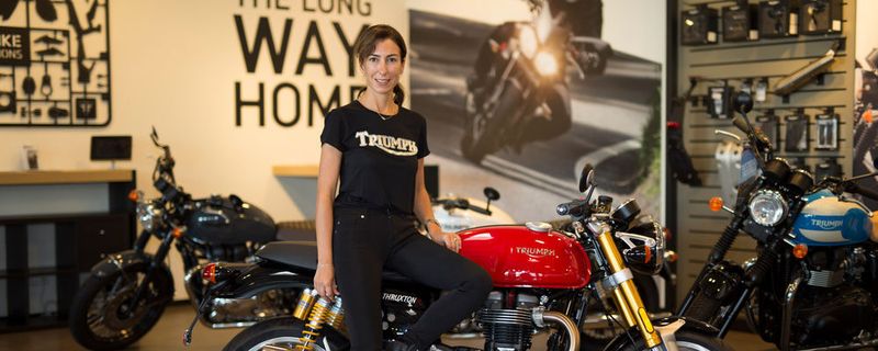 Natalie Kavafyan ist seit 1. September 2016 als General Manager für die Triumph Motorrad Deutschland GmbH unterwegs.