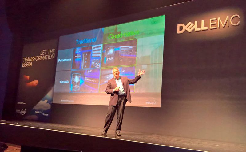 Bei der Präsentation der zukünftigen Säulen des Speichergeschäfts beschränkte sich Brian Gallagher, ex-Symmetrix-Verantwortlicher und heute Präsident der Cloud Management Division, auf die EMC-Produkte.
