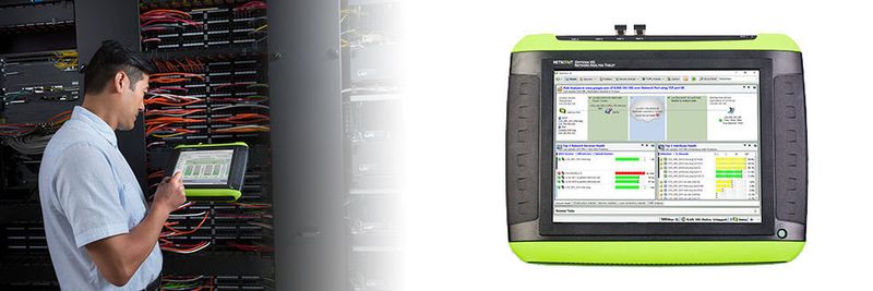Im Zusammenspiel mit der Service-Assurance-Plattform nGenius ONE bietet das portable Tablet erweiterte Reporting-Funktionen.