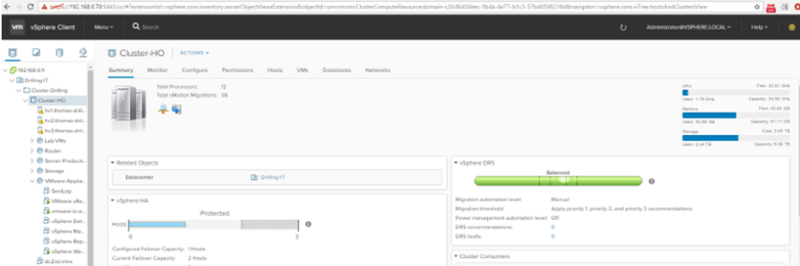 Der neue HTML5-CLient für vSphere 6.5 (Bild: Thomas Drilling)