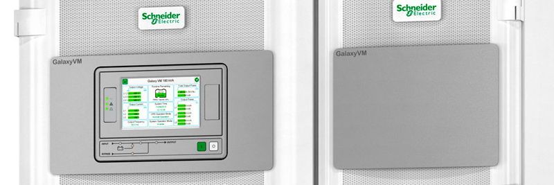 Front der USV-Anlage Galaxy VM von Schneider Electric (Ausschnitt)