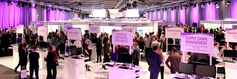 IFS World 2016 in Göteborg: in der Ausstellung waren zahlreiche Softwareprodukte des schwedischen Unternehmens zu sehen.