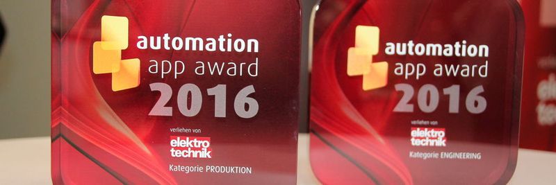 Unter allen sechs Shortlist-Platzierten wurden am 23. November 2016 auf der SPS IPC Drives in Nürnberg die zwei besten Automatisierungs-Apps mit dem automation app award von elektrotechnik gekürt.