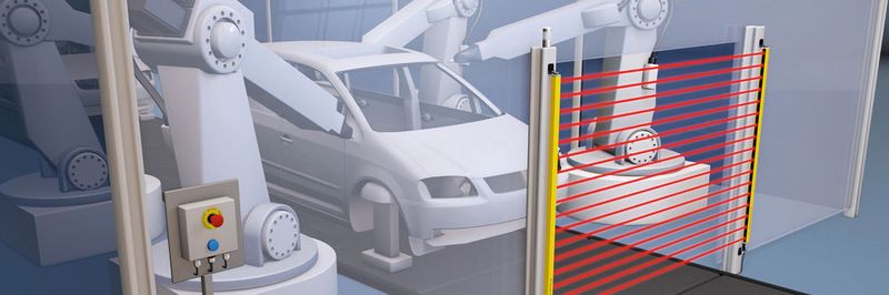 Smart Process Gating von Leuze Electronic eignet sich beispielsweise für die prozessgesteuerte Zugangssicherung in der Automobilindustrie.