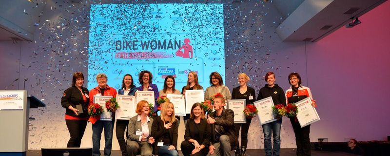 Die Top Ten „Bike Woman of the year“ 2016 ließen sich in Würzburg feiern.