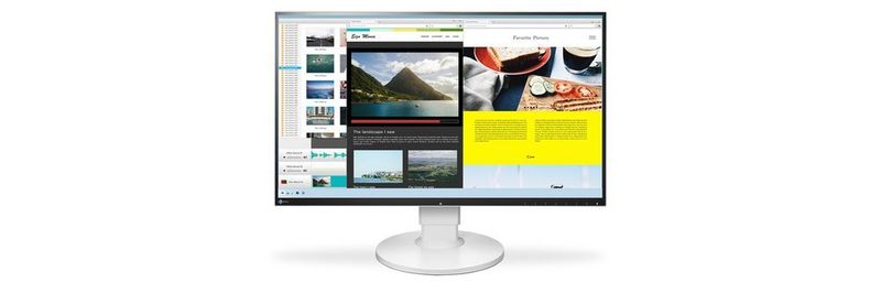 Der 27-Zöller EV2780 ist der erste Eizo-Monitor mit USB-C-Schnittstelle für Video, Audio und Daten. Er kann angeschlossene Notebooks oder Tablets auch gleich mit bis zu 30 Watt laden.
