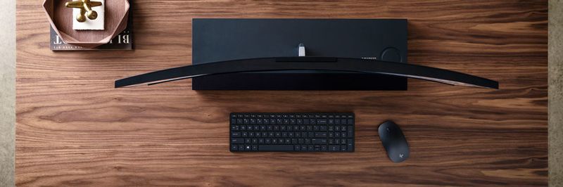 Eine der CES-Neuheiten mit gekrümmten Display von HP ist der All-in-One-Rechner Envy Curved AiO 34. Das 34-Zoll-Panel liefert die WQHD-Auflösung.
