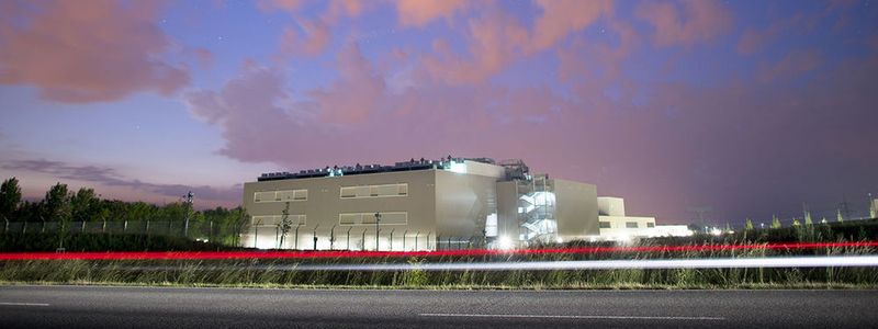 Blick auf das Telekom-Rechenzentrum in Biere