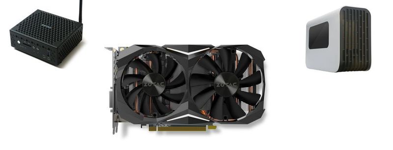 Zotacs CES-Neuheiten: Mini-PC mit Kaby-Lake und Thunderbolt 3, Geforce GTX 1080 und eine externe Grafikkartenbox mit Thunderbolt-3-Anschluss.