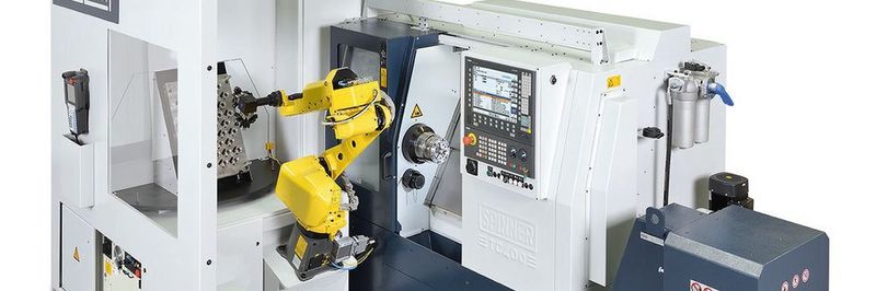 Universelle, nachrüstbare Roboterzelle von Spinner für grösstmögliche Flexibilität und wenig Rüstzeiten.