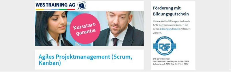 Die Berliner WBS Akademie hat einen dreiwöchigen Online-Kurs zum Thema Agiles Projektmanagement konzipiert.