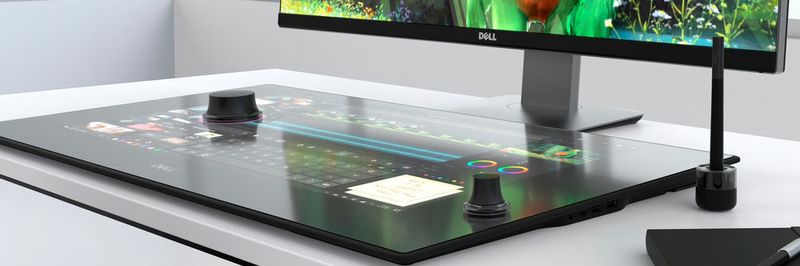 Zu den CES-Neuheiten von Dell zählt der horizontale Touchscreen-Monitor Canvas.