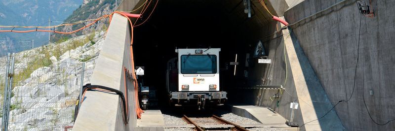 Die Einfahrt in den Gotthard-Basistunnel