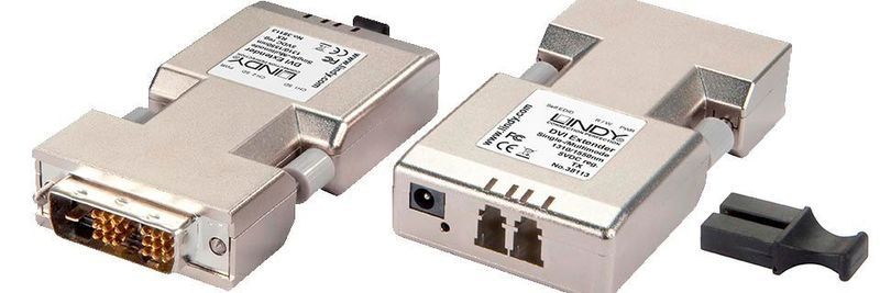 Mit dem DVI-Extender lässt sich Lindy zufolge ein digitales DVI-D-Single-Link-Signal mit WUXGA-Auflösung in voller Bandbreite ohne Komprimierung übertragen.