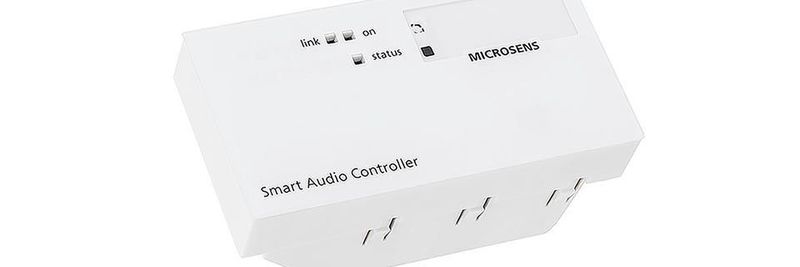 Der Smart Audio Controller von Microsens wandelt IP-Audiodaten in analoge Audiosignale um.
