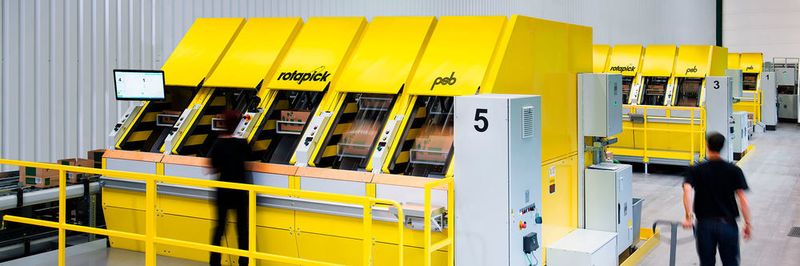 Rotapick Hochleistungs-Kommissioniersystem für bis zu 1000 Picks pro Stunde.