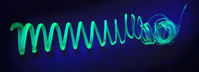 Spirale aus Nanokompositmaterial.