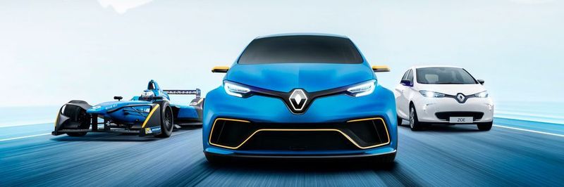 Die Rennwagenstudie Zoe E-Sport Concept besitzt zwei Elektromotoren, eine Karosserie aus Kohlefaser und eine Rahmenkonstruktion der Rennfahrzeuge für Eis- und Bergrennen.