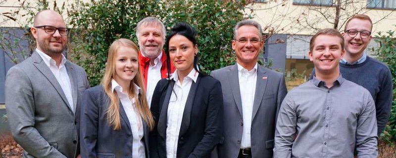 Von links: René Schäfer, Kirsten Hasenpusch, Harald Rabe, Maria Schuch, Jürgen Hieke, Florian Pötzl, Max Kumpf.