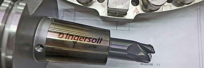 Bearbeitetes Werkstück aus Inconel-718 mit dem entsprechenden Fräswerkzeug.