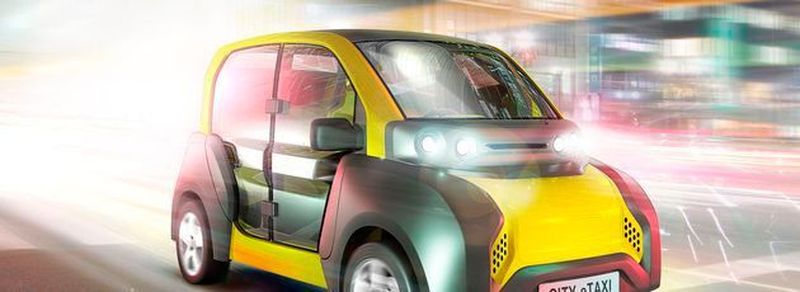 CITY eTaxi bei Nacht: wendig, leise und passt in jede Parklücke