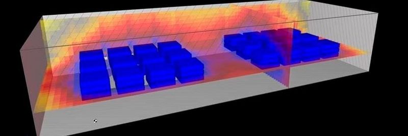 Weg vom Lärm: Die Experten modellieren die Schallquellen dieser Konverteranlage, um einen realitätsnahen Wert der Geräuschemission innerhalb der Anlagenhalle zu ermitteln.