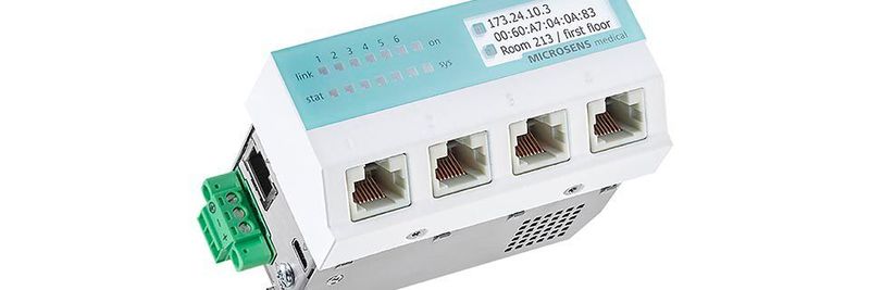 Microsens bietet seinen Medical Switch auch mit antibakteriell beschichtetem Kunststoffgehäuse an.