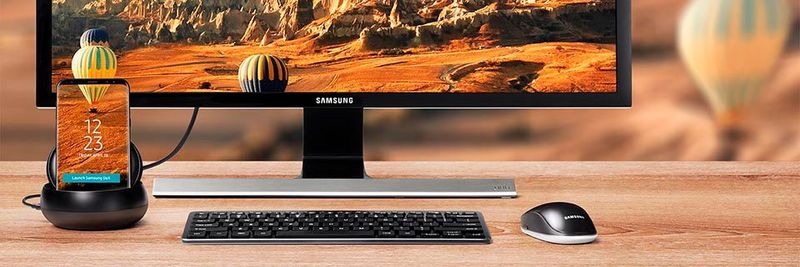 Das Samsung Galaxy S8 soll, wenn es über die Dockingstation DeX an einen Monitor angeschlossen wird, ein PC-Ersatz sein.