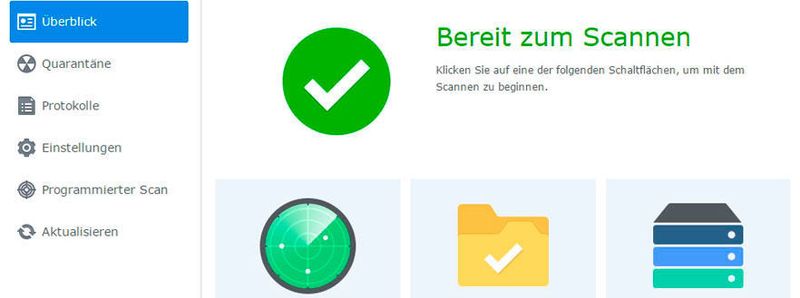 Auch ein Virenschutz lässt sich über das NAS realisieren.