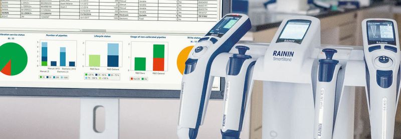 Abb.2: Mit Easydirect weiß der Anwender sofort, welche Pipetten im nächsten Monat, Quartal oder Jahr einen Service und eine Kalibrierung benötigen. Man erfährt sofort, ob man mit SOP-gerechten Pipetten arbeitet, ob die Pipette überhaupt für die jeweilige Aufgabenstellung eingesetzt werden kann oder ob sie neu kalibriert werden muss.