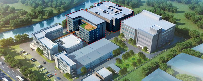 ZF hat sein Entwicklungszentrum in Schanghai um zusätzliche Labore, Prüfstände und Büros erweitert (rote Umrandung).