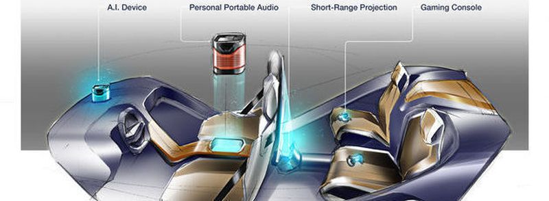 Das Auto der Zukunft bietet verschiedenste Automatisierungs- und Entertainmentfunktionen. Als Anzeige dienen lichtstarke hochauflösende Projektionen.