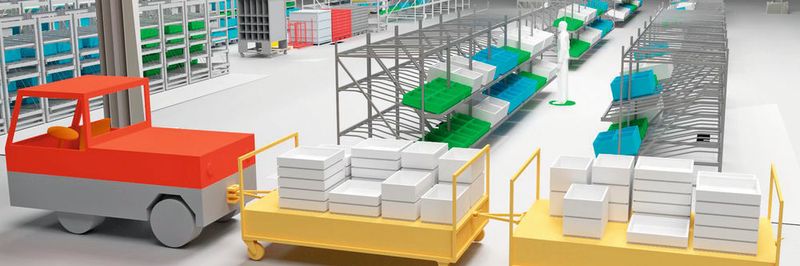 Virtuelle Planungstools helfen dabei, die Abläufe zwischen Materialfluss und Produktion zu perfektionieren.
