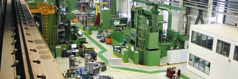 Fertigung von Gehäusen für Kraftwerkturbinen im Siemens PG-Werk in Mülheim an der Ruhr.