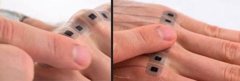 Über ultradünne, elektronische Tattoos an markanten Körperstellen können Nutzer mobile Endgeräte steuern.