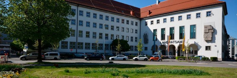 Das Landratsamt in der Augsbuger Innenstadt