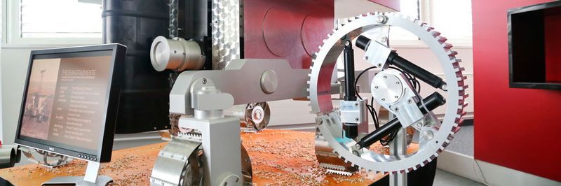 Das Modell des ExoMars Rovers: die Präzisionsbauteile wurden in der Lehrwerkstatt bei Maxon Motor auf Fehlmann Maschinen gefertigt.
