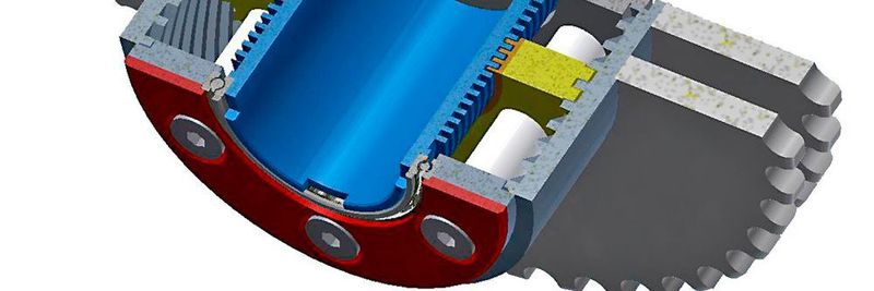 Die Bauart als Innengewindesteller mit stirnseitigem Motor und i=100:1.