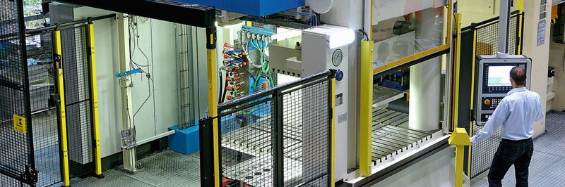 IHU-Anlage am Fraunhofer-Institut für Werkzeugmaschinen und Umformtechnik IWU in Chemnitz, auf der die Versuche mit 7xxx-Aluminiumlegierungen durchgeführt wurden.