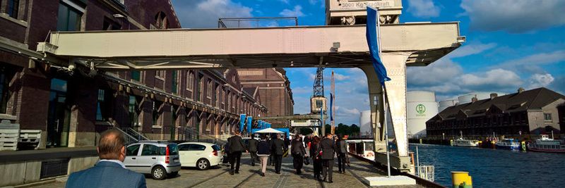 Alter Hafen – neue Technik: Am Berliner Westhafen fand die erste europäische Konferenz von GE Digital, Mind + Machines 17, statt.
