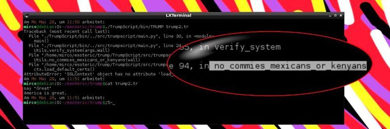 Bei TrumpScript-Fehlermeldungen lohnt ein genauer Blick.