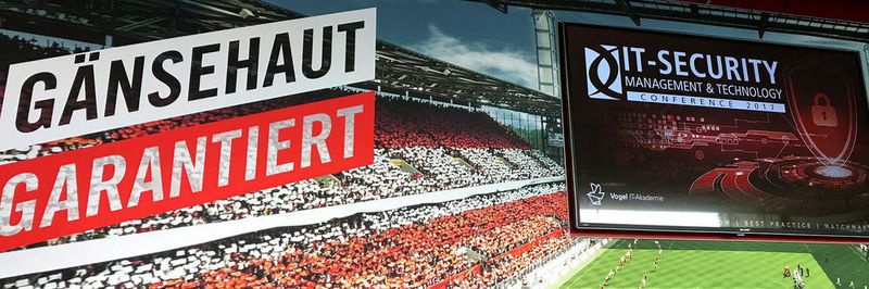 Der Start der 16. IT-SECURITY Management & Technology Conference war mit über 270 Teilnehmern im Kölner RheinEnergieStadion ein voller Erfolg!
