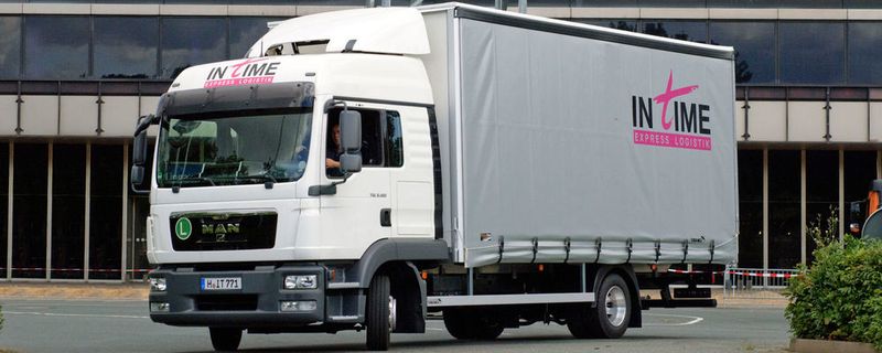 Per Lkw zum Bestimmungsort: In Time bietet seinen Kunden europaweit Direkt- und Expresstransporte.